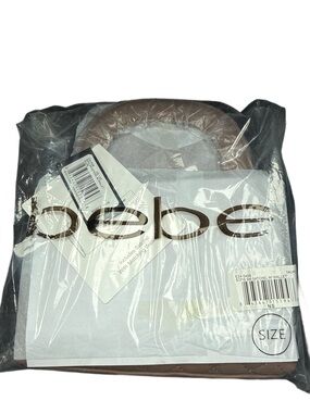 bebe Taupe Mini Satchel with Top Handles